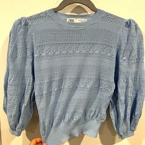 Zara puff sleeve blouse